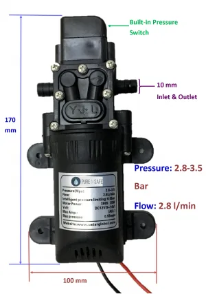 12V Water Pump for Caravan and Camping 2.8 LPM
